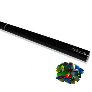 80cm Handheld Confetti Launcher Multicolour Metallic